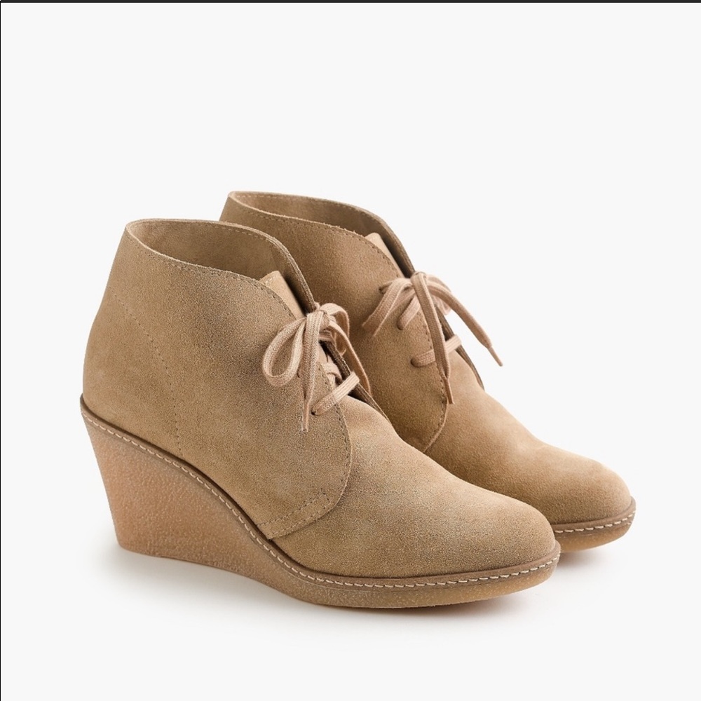 J. Crew MacAlister Wedge Suede Leather Bootie
